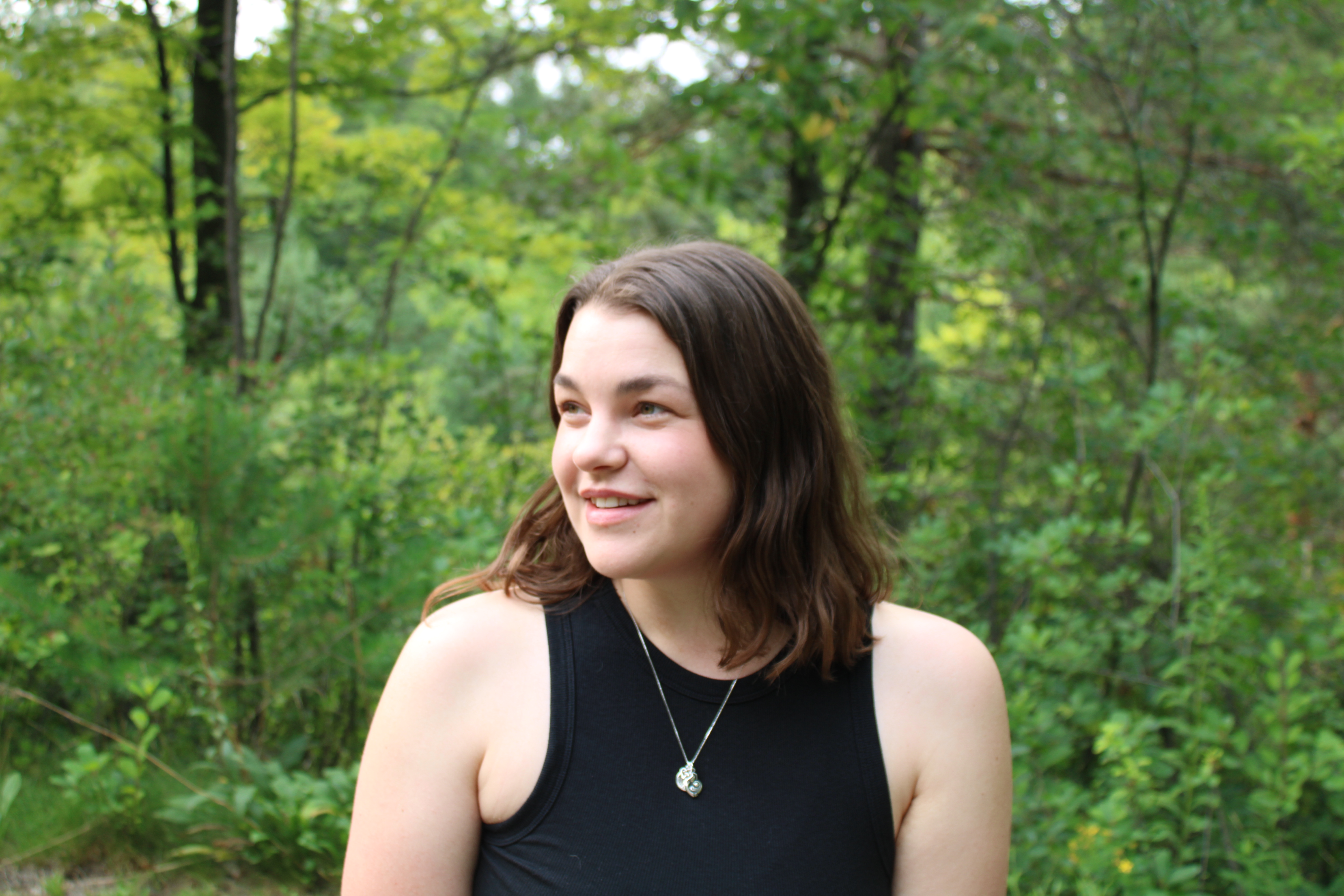 Portrait of Poet AMSD in forest.